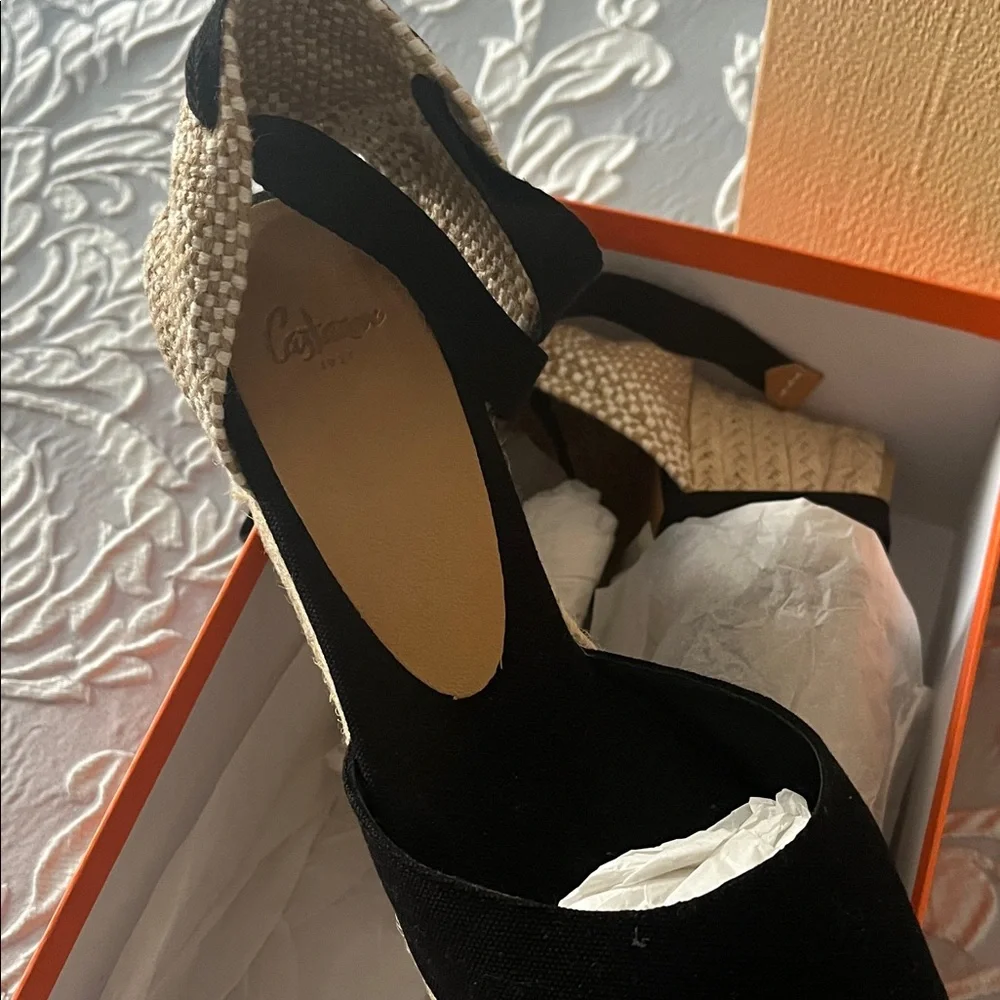 Castaner Black and Cream Espadrilles - Picture 3 of 10